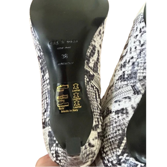 (60% OFF) NIB RAG & BONE Beha Stiletto Heel Leather Ankle Boot 8 MSRP $615 - Picture 5 of 12